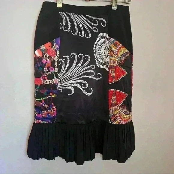 Silk Club Collection Skirt Size 4 Classic Pleated Party Silk Skirt, Lined - Picture 2 of 6